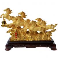 Ngựa Bát Mã Hùng Phong vàng 46cm