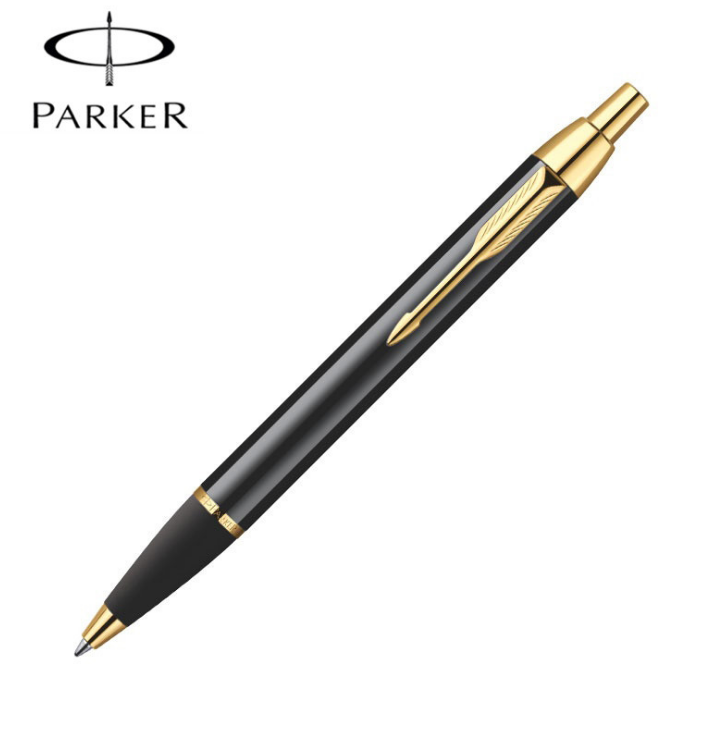 Bút Parker dạ bi đầu bấm đen cài vàng PK012RB