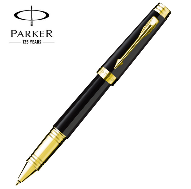Bút Parker dạ bi đen cài vàng sonet vỏ thép 00C72